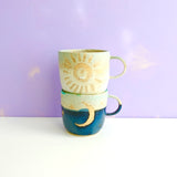 Pastel Sun & Moon - set of big mugs for a couple