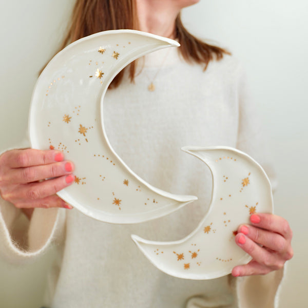Moon light - porcelain plate